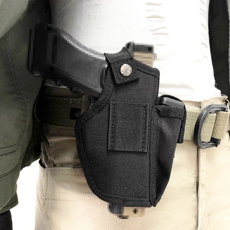 1-4 Pezzi Fondina Tattica per Pistola, Fondina Nascosta per Glock 17 19 M9, Universale per Mano Destra e Sinistra, Fondina da Cintura, Custodia da Caccia