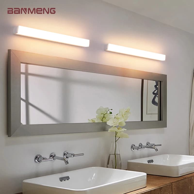 Lampada da parete moderna a LED con specchio, applique a striscia luminosa, illuminazione per interni, decorazione per la casa, bagno, camera da letto, soggiorno, cucina.