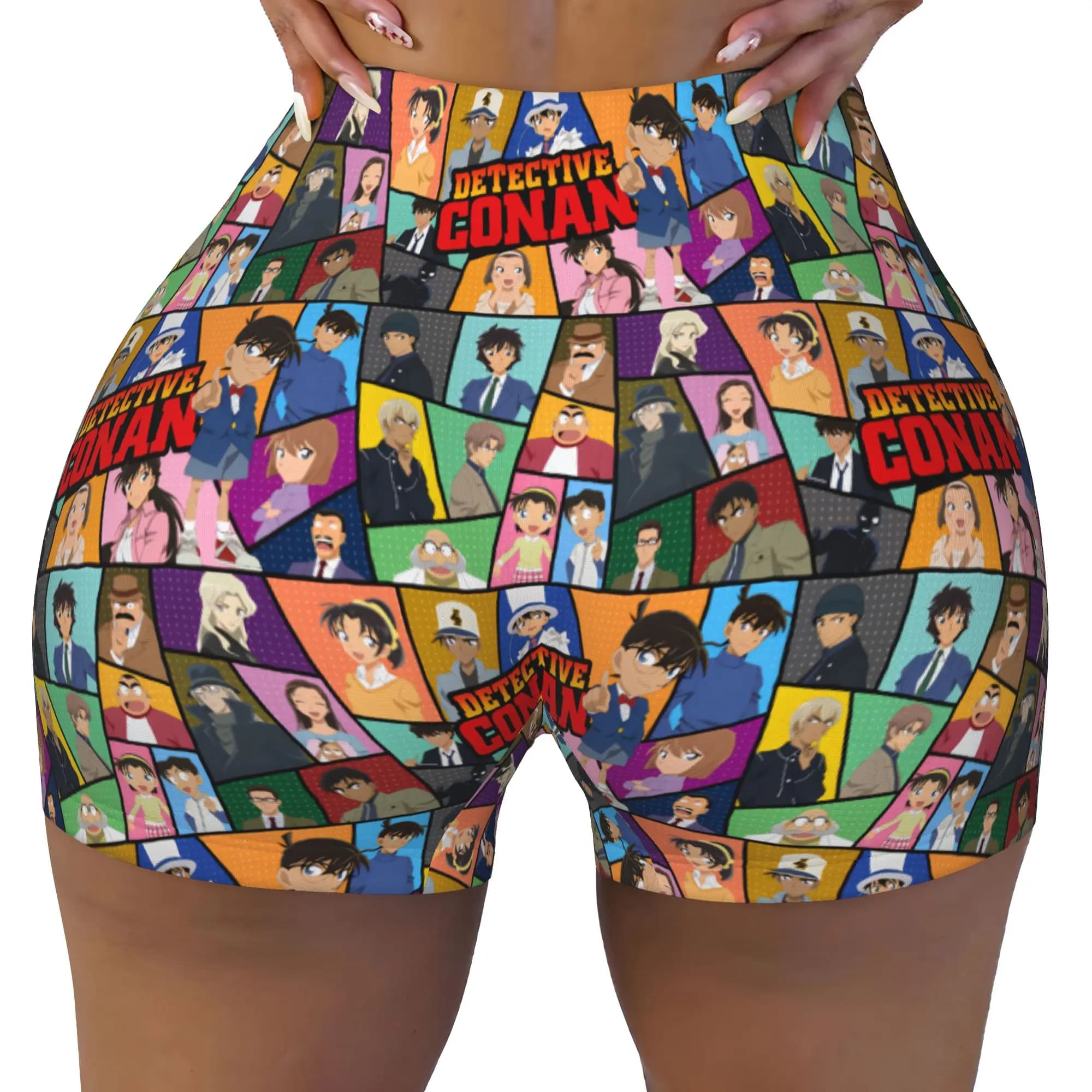 Detective Conan Edogawa Workout Running Volleyball Shorts Women Shinichi Kudo Ran Mouri Gym Yoga Shorts