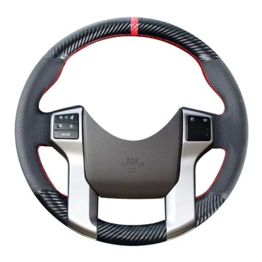 Copertura del Volante in Fibra di Carbonio Fai-da-Te per Tundra Sequoia 2014-2021/ Toyota Tacoma 2012-2021/ per 4Runner 2010-2021