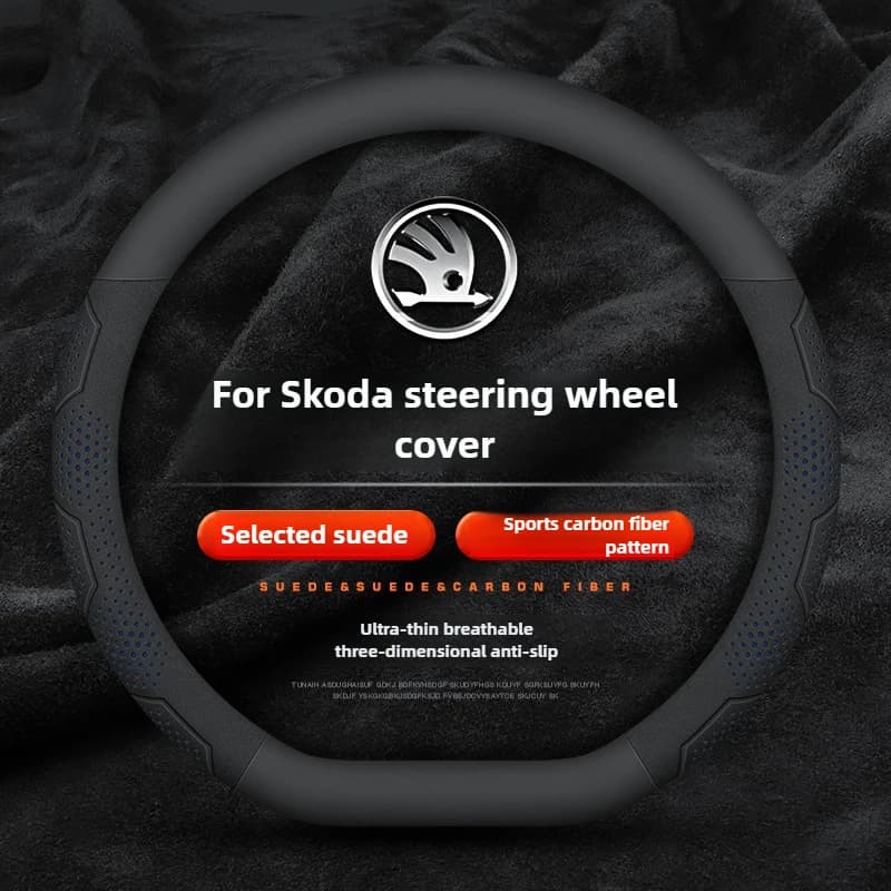 Coprivolante per auto in pelle per Skoda Octavia 2 3 4 A5 A7 Superb 4 Kodiaq Rapid Karoq Fabia 1 2 5J RS Mk2 Mk3 Accessori