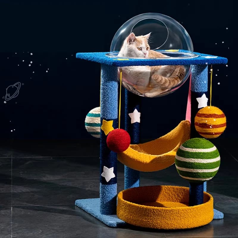 Albero da arrampicata per gatti moderno di lusso Forniture per animali domestici all'ingrosso Mobili Sisal Scratcher Tower Cat House Gattino che gioca in cartone giocattolo