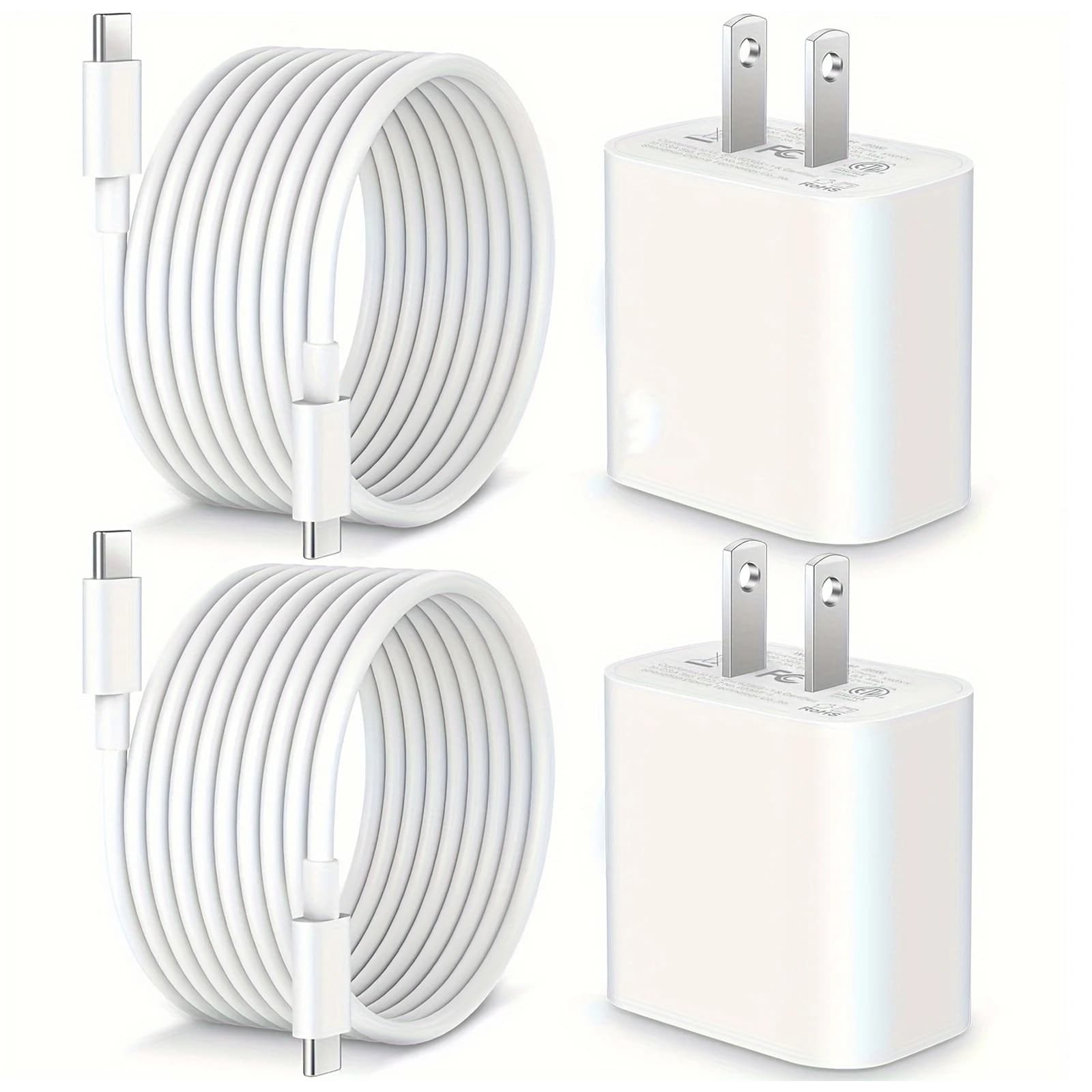 1-2Set 2024 NUOVO PD 20W Set di caricabatterie rapido per iPhone 16 15 Pro Max Plus Cavo da USB C a tipo C C Cavi di ricarica veloce Accessorie