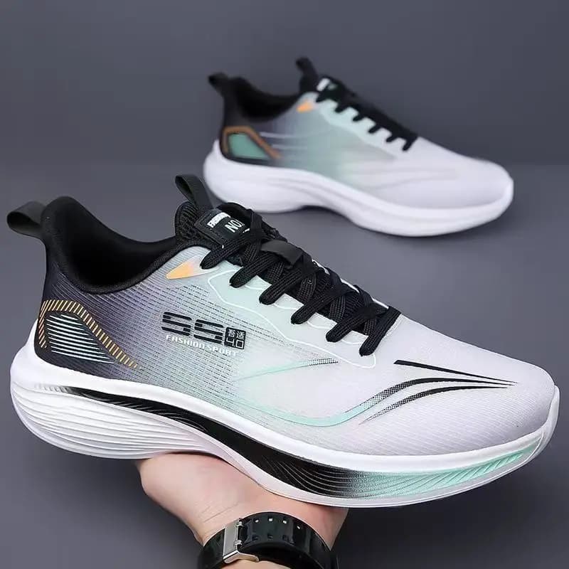 Nuove scarpe in mesh traspirante Scarpe sportive casual alla moda da uomo Suola morbida Scarpe da corsa leggere ammortizzanti