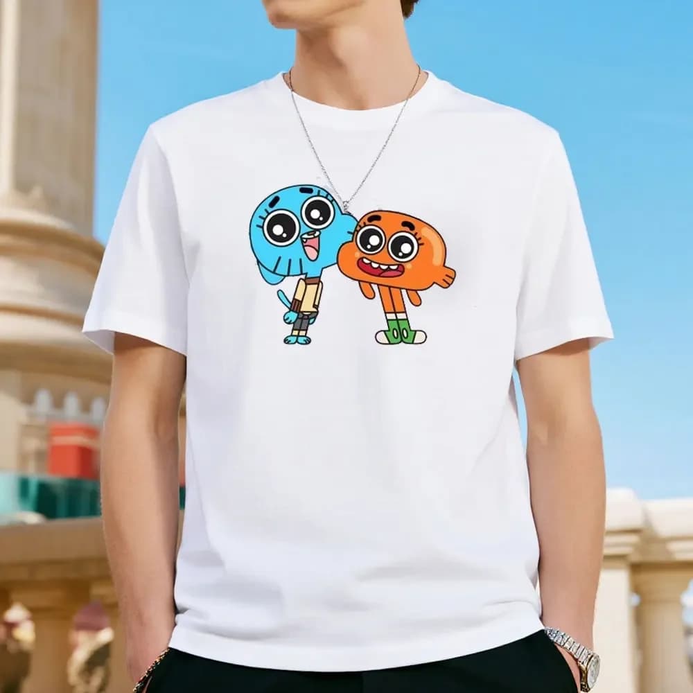T-shirt graphics The Amazing World of Gumball round neck short sleeve funny cotton t-shirt for men and women casual top for everyday life