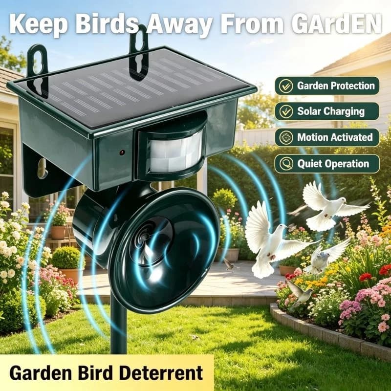 Outdoor Solar Powered Ultrasonic Repellent Conducts Pest Control For Farmland Away Unwanted Deer And Small Animals