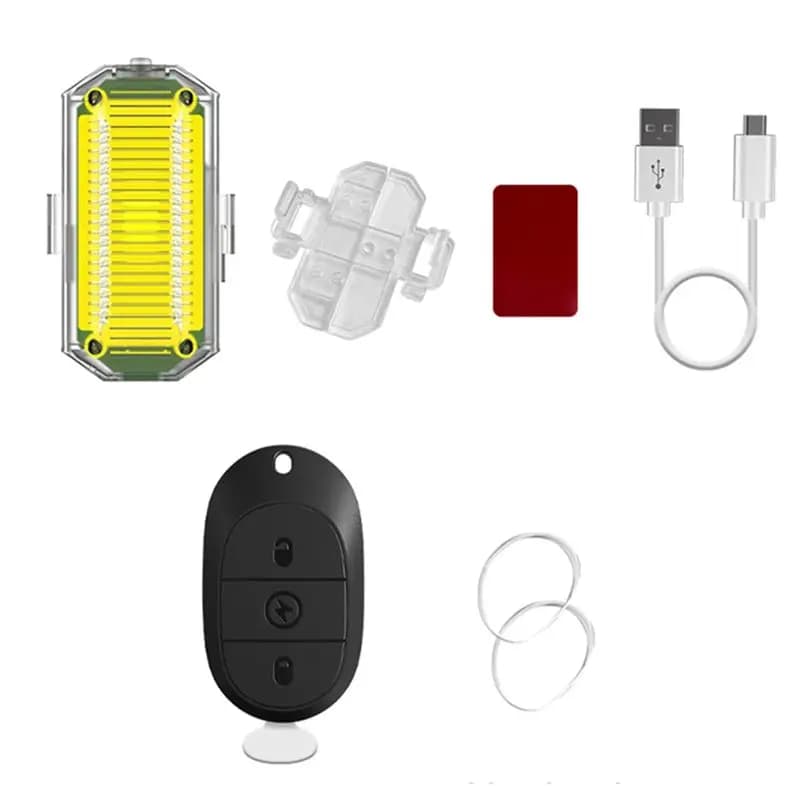 Wireless LED Stroboscopic Light for Drone, Moto, Auto, Bike with 2.4G Remote Control, Signal Light and Warning Lamp