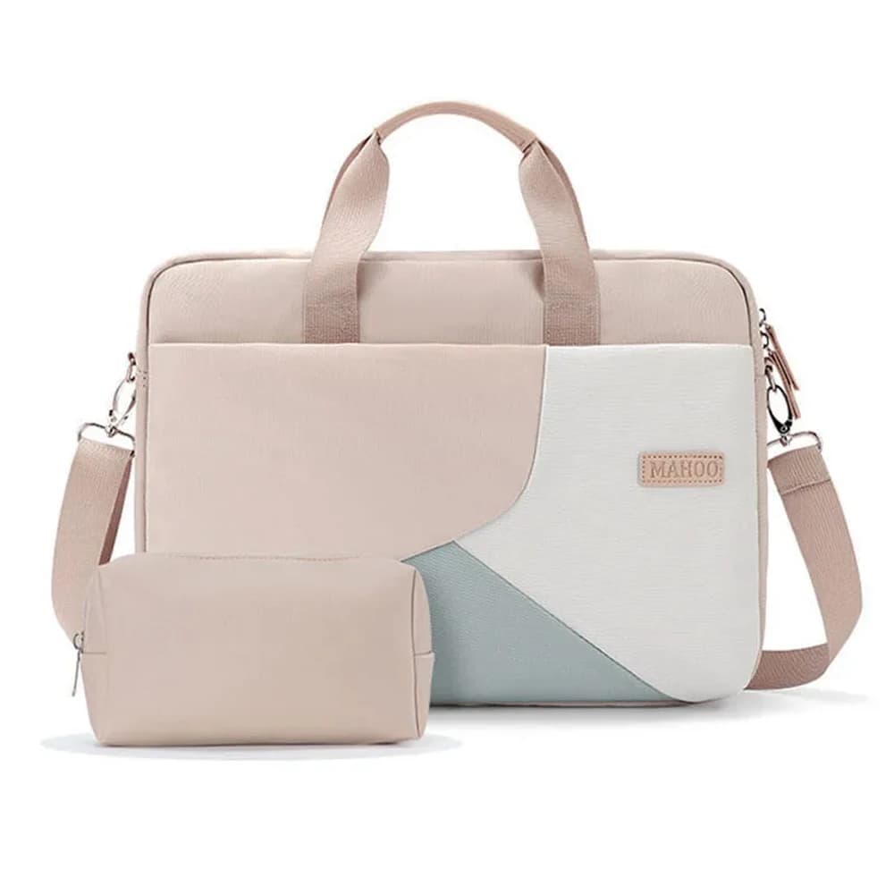 Xnyocn Borsa per laptop antiurto da 15,6" Borsa con manico per notebook sottile ed elegante Custodia protettiva per computer in tessuto Oxford resistente