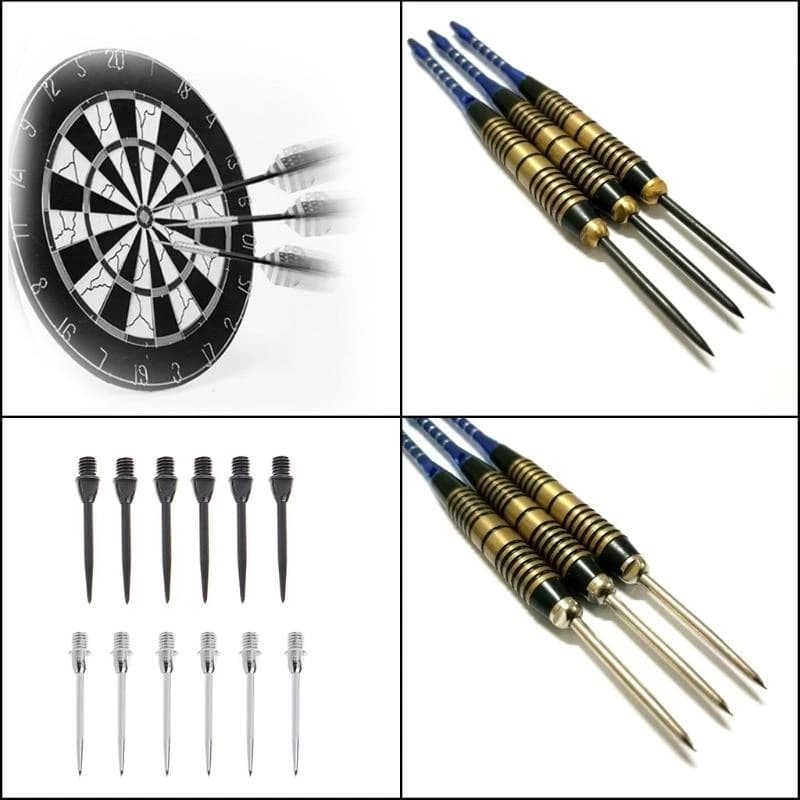 G6DE 6pcs Replaceable Steel Tip Professional 2BA Thread Darts Needle Acces