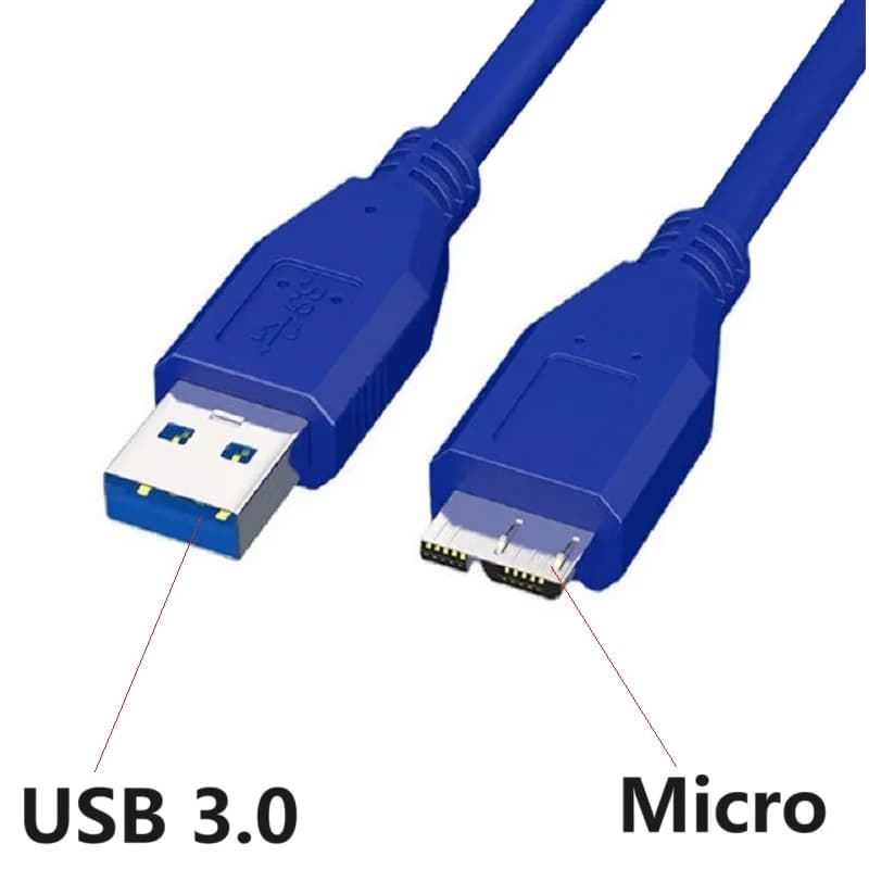 Cavo Micro B USB 3.0 Cavo disco rigido esterno Cavo HDD USB 3.0 da 5 Gbps per Samsung Toshiba WD Seagate HDD Cavo Micro B