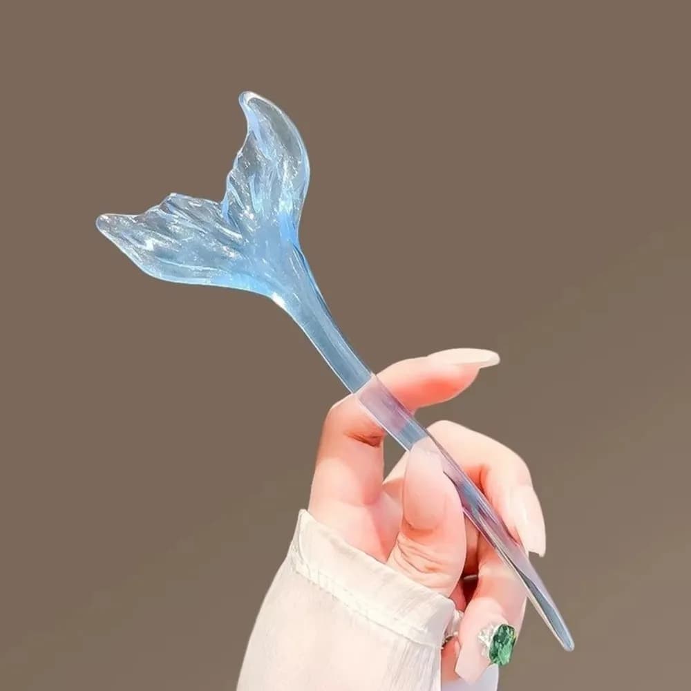 New Chinese Style Fish Tail Hairpin Transparent Hair Accessories Hair Sticks Vintage Blue Women Scrunchie Headwear
