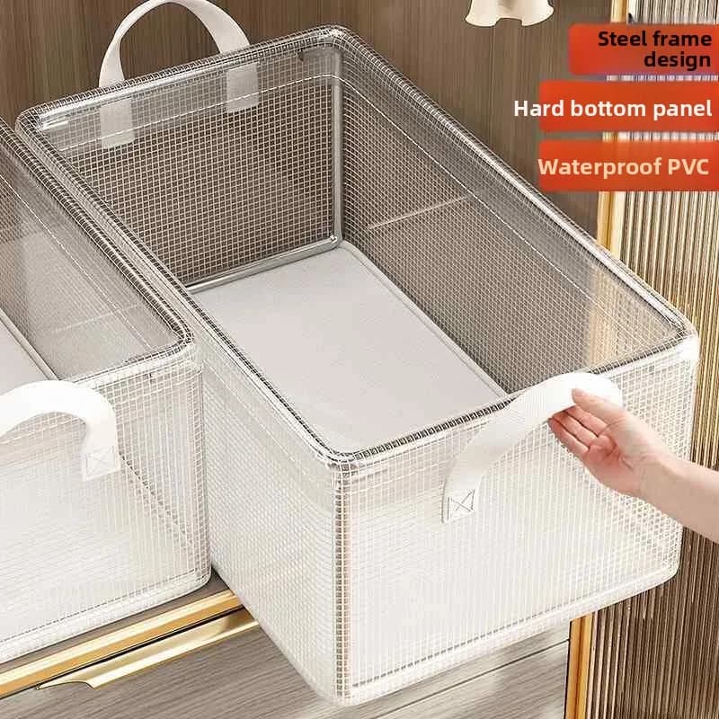 8-Pack Clothing Storage Boxes Home Use for Clothes And Pants Organizer Cabinet Multi-Layer Storage Basket PVC Material