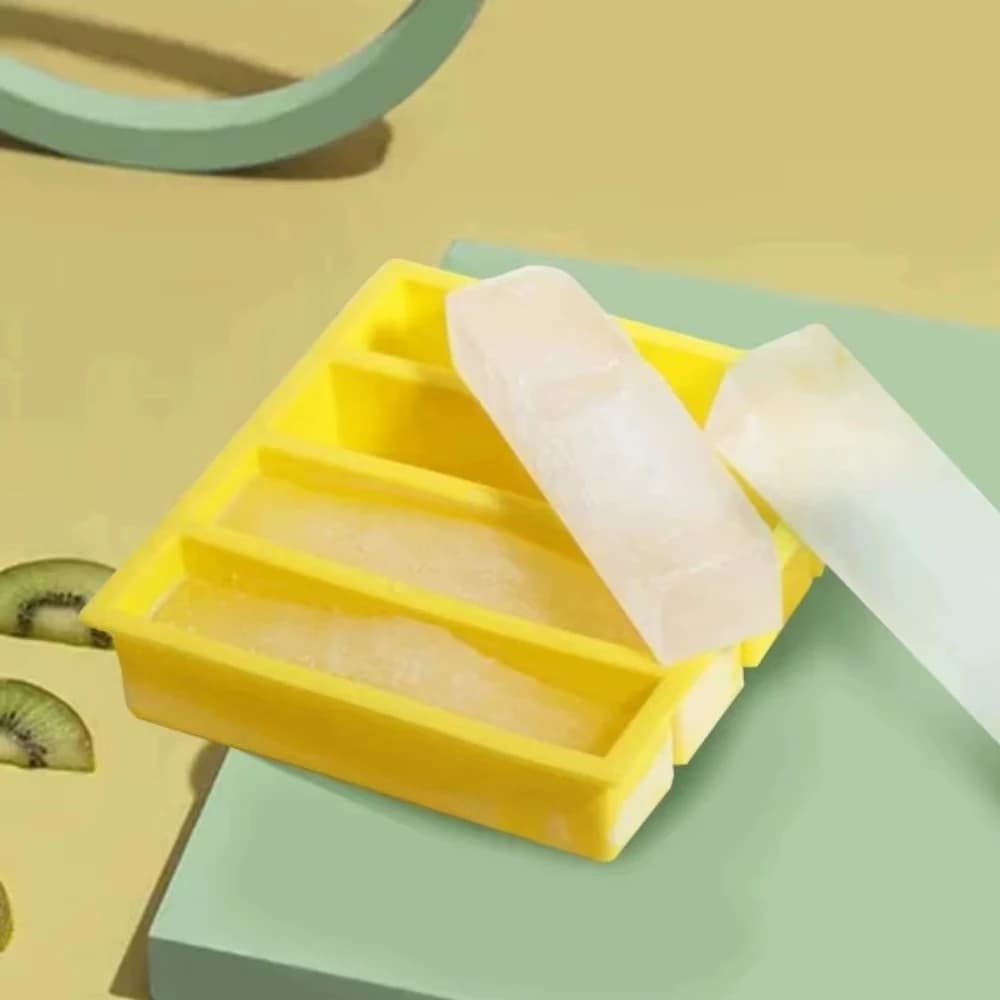 Stampo per cubetti di ghiaccio grandi con coperchio, impilabile, in silicone, per whisky, cocktail, bourbon, zuppe e dolci congelati