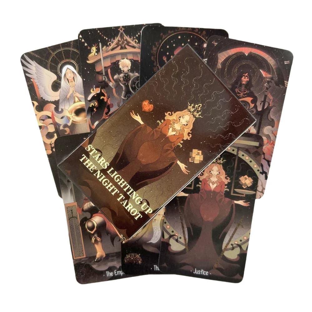 Le stelle illuminano la notte Tarocchi Carte Un mazzo da 80 carte Oracle che giocano a carte da gioco