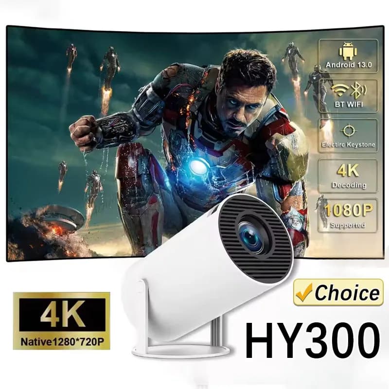Proiettore intelligente Android 11 ANSI Lumen 1080P nativo, dual-band WiFi 6 Bluetooth 5.0, proiettore portatile da esterno 2026 con 4K