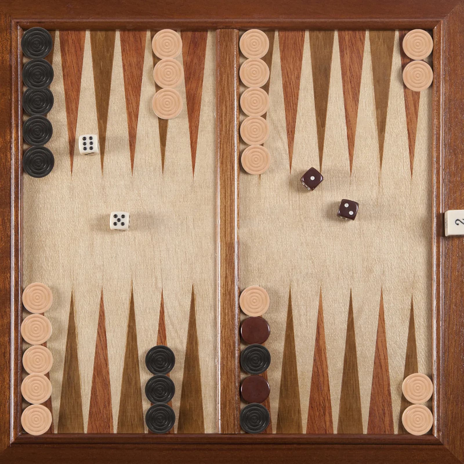 Set di 24 Pezzi in Legno per Dama e Scacchi, Eleganti Accessori per Giochi da Tavolo, Set Professionale per Backgammon