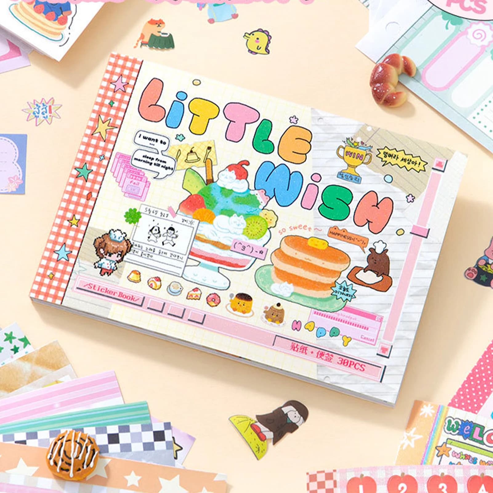 Libro di adesivi M5 in cartone animato Stile coreano Ins Trend Scrapbooking Adesivi decorativi artigianali per diario Diario Planner Album Custodia per telefono