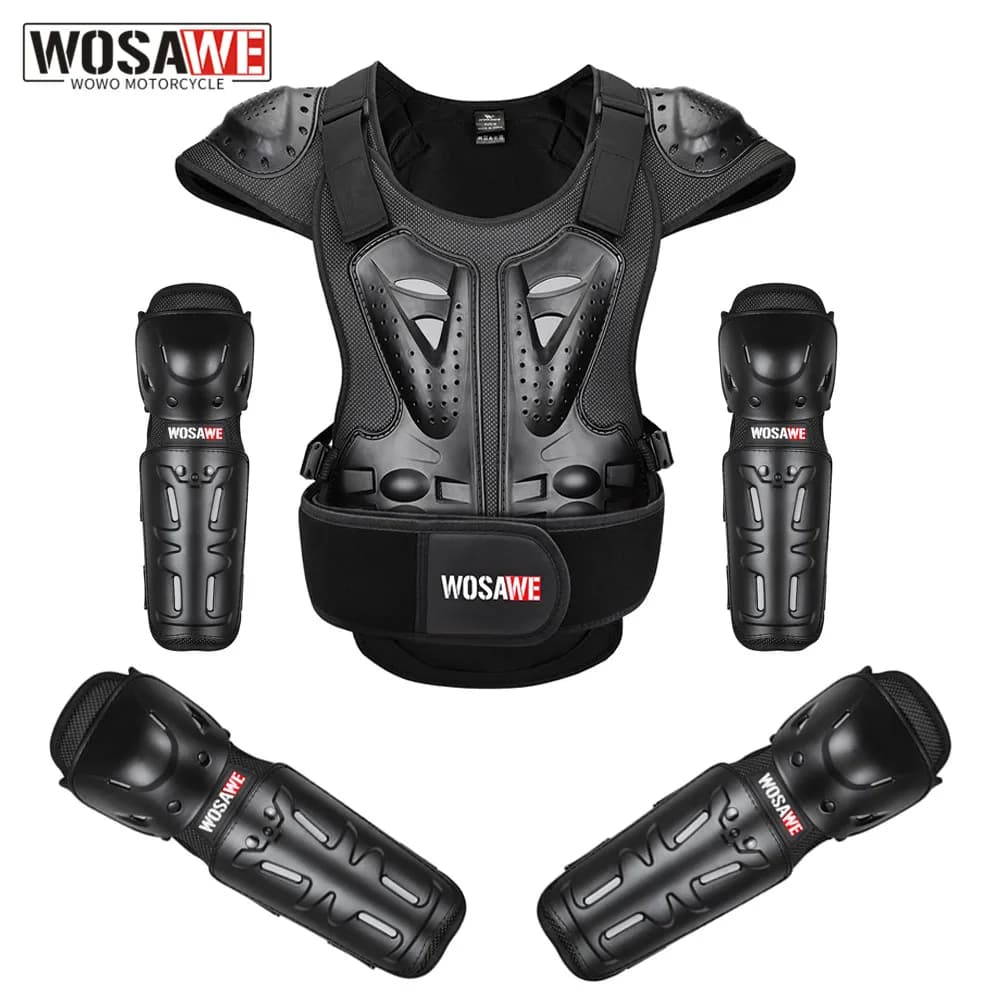 WOSAWE Motorcycle Vests, Running Vests, Cycling Protections, Motocross, Offroad, Ski and Snowboard, Adult Jackets with Knees and Elbows