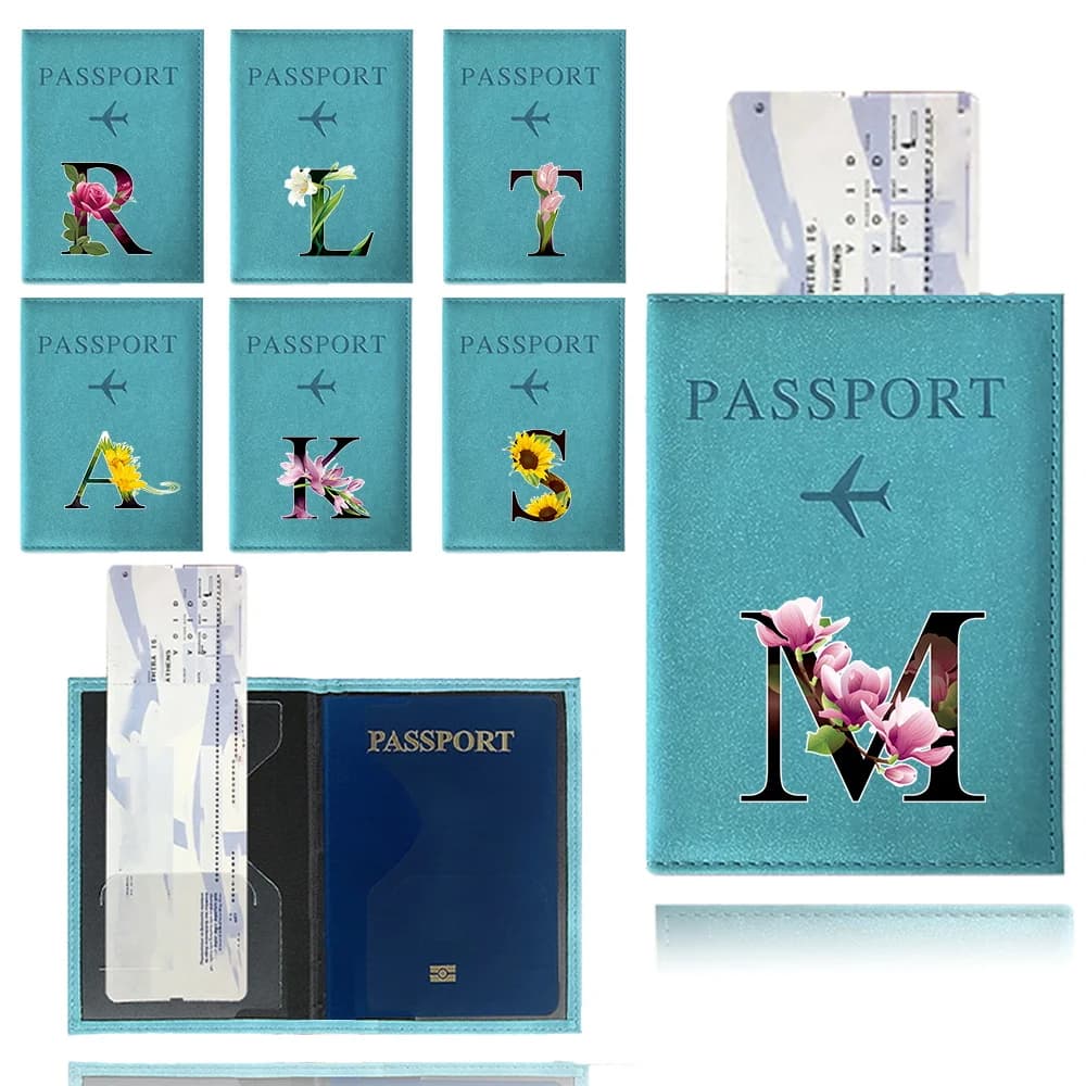 Custodia Protettiva per Passaporto da Viaggio Anti-graffio, Porta Documenti e Biglietti, Serie Fantasia Floreale