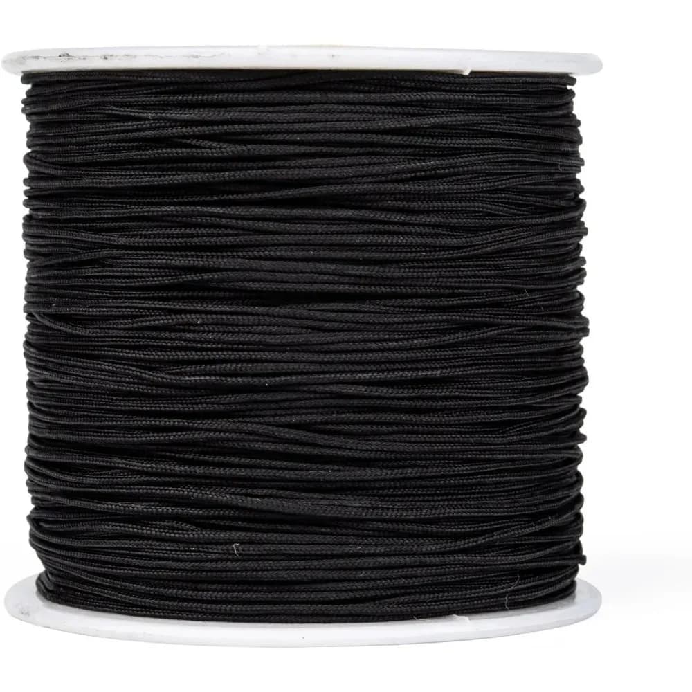 98.42 Yards Nylon Threads 1mm Nylon String Chinese Knotting Cord Tarred Twine Outdoor String for DIY Bracelet Jewelry Making
