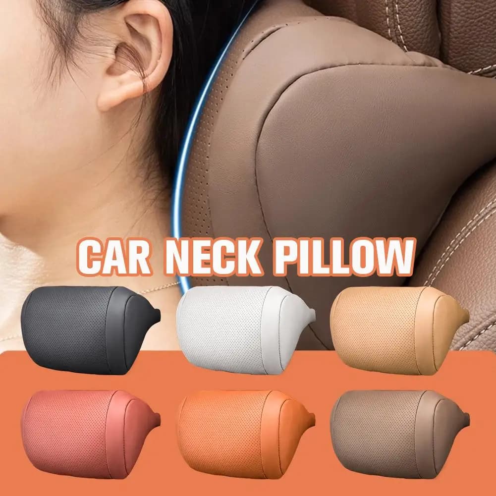 Car Neck Pillow Fluffy Comfortable Car Interior Pillow Rest Accessories Pillow Protect Car Breathable Summer Neck Q9p4