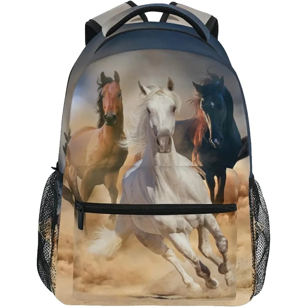 Zaino per cavalli per ragazze Zaino per cavalli per bambini Borse per libri scolastici 3° 4° 5° grado Zaino per laptop da viaggio elementare