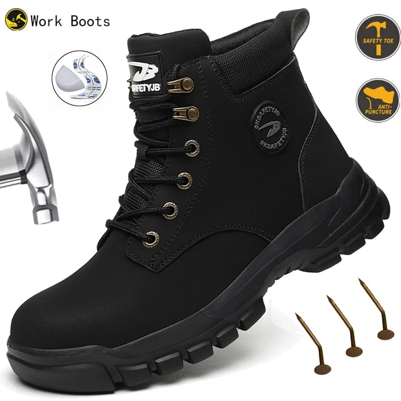 Stivali da lavoro Scarpe antinfortunistiche indistruttibili Scarpe da uomo con punta in acciaio Sneakers antiforatura Scarpe da lavoro antiscivolo Stivali protettivi