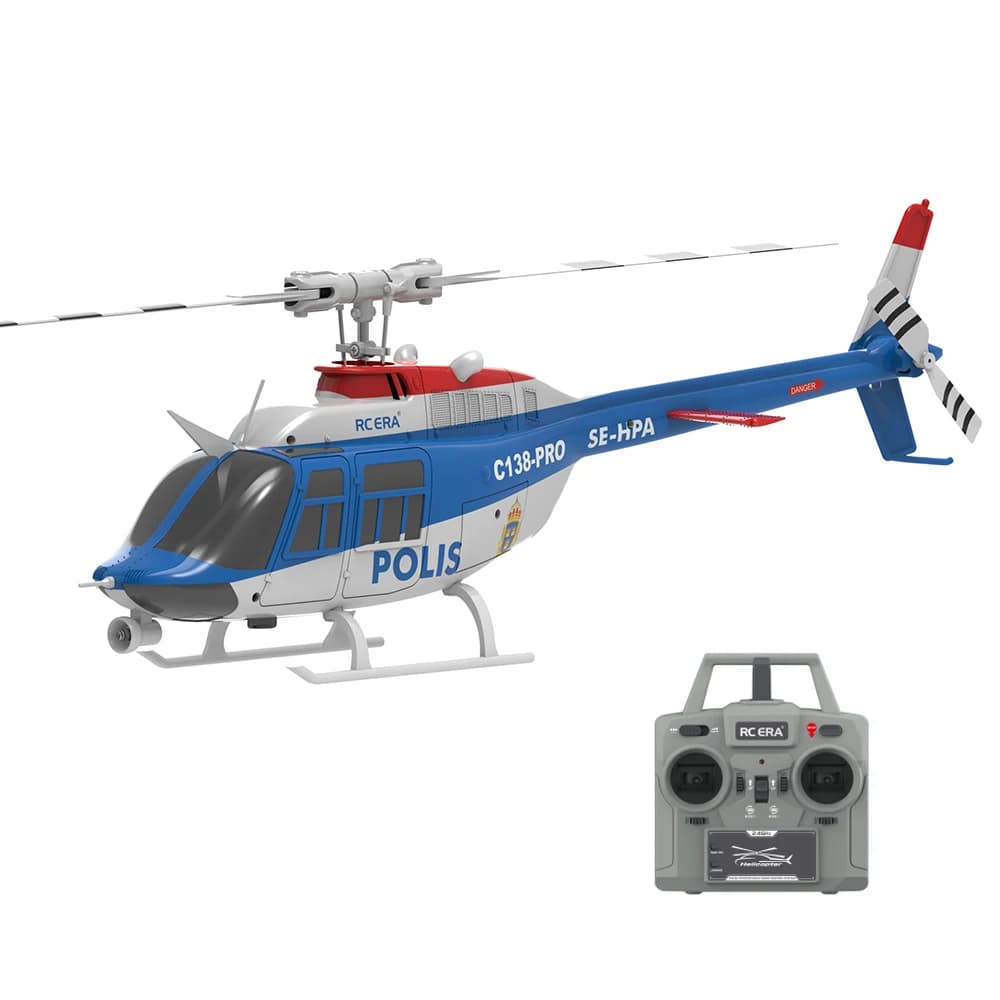 RC ERA C138 PRO Motore Brushless Campana 206 2.4G 6CH Localizzazione del flusso ottico giroscopico a 6 assi Scala 1:33 Elicottero RC Flybarless