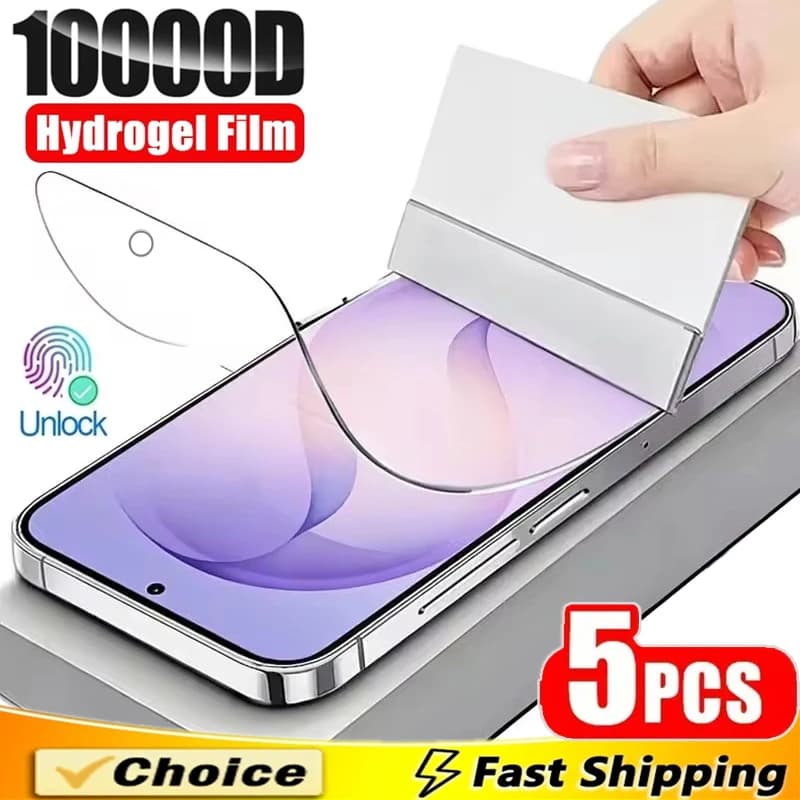 Pellicola idrogel da 5 pezzi per Samsung S26 S23 S24 S21 S22 S25 Ultra S9 S10 Plus S20 FE Protezione dello schermo per Galaxy Note 20Ultra 10 Plus