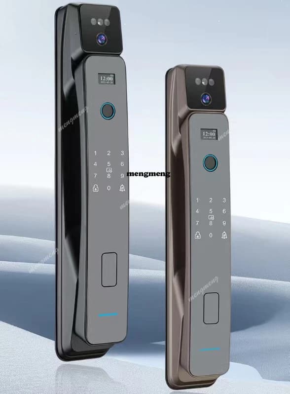 Serratura elettronica intelligente con riconoscimento facciale 3D completamente automatica, serratura per porta in legno con impronta digitale, serratura antifurto per porta domestica con password.