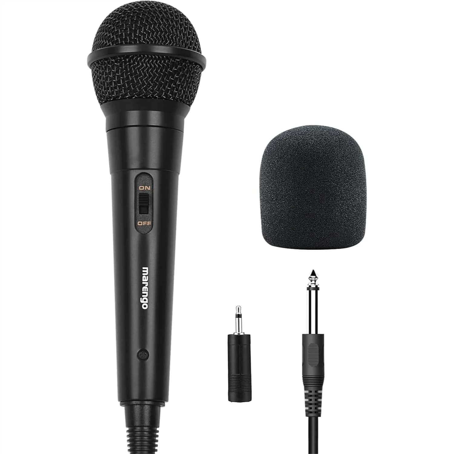 Handheld Wired Dynamic Microphone Cardioid Vocal Mic With 13Ft Cable And On/Off Switch For Speaker Karaoke Machine Amp Mixer