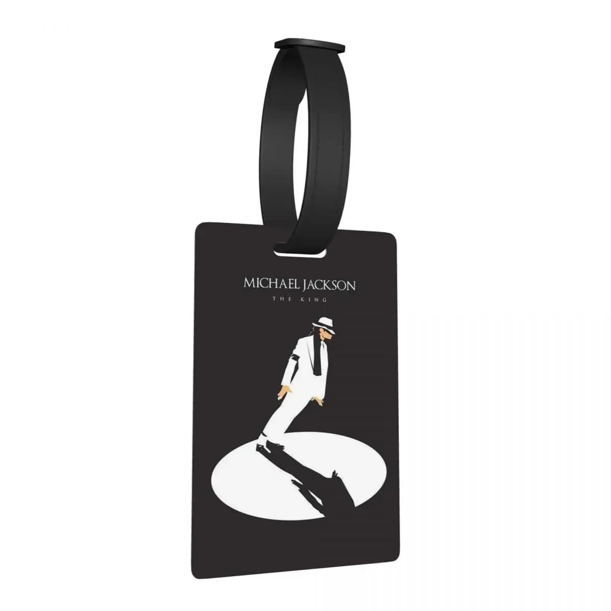 Musica pop Michael J-Jackson Etichette per bagagli Accessori per valigie Moda da viaggio Etichetta per imbarco per bagagli Porta etichette ID Nome Indirizzo