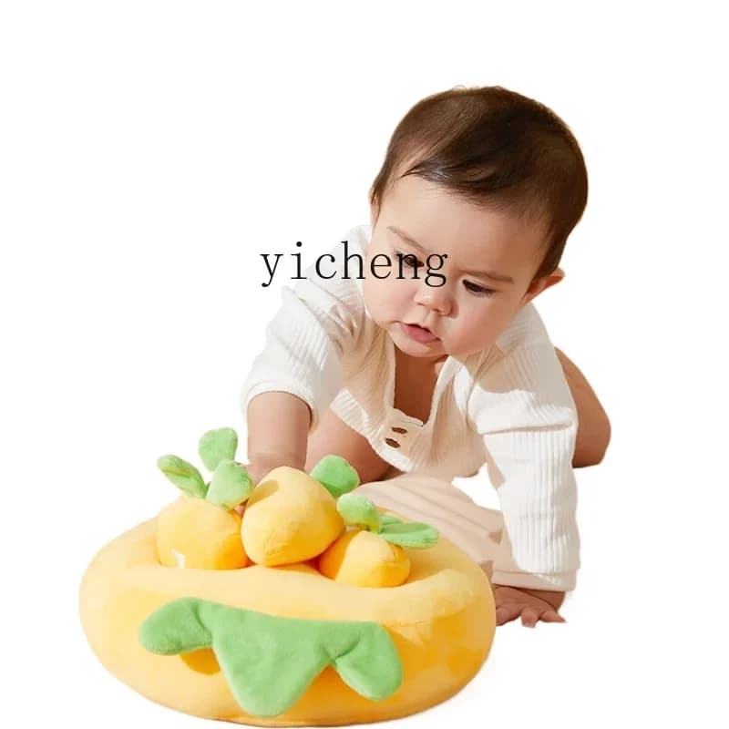 XL che tira i ravanelli giocattolo puzzle morso per bambini 6 mesi carota di peluche per bambini
