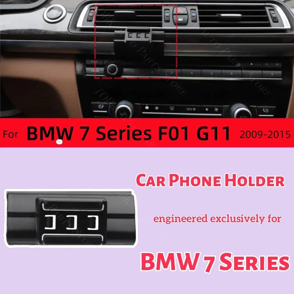 Magnetic phone support for BMW 7 F01 F02 G11 G12 2009-2015 Wireless charging Special fixed bracket Base MagSafe Mount