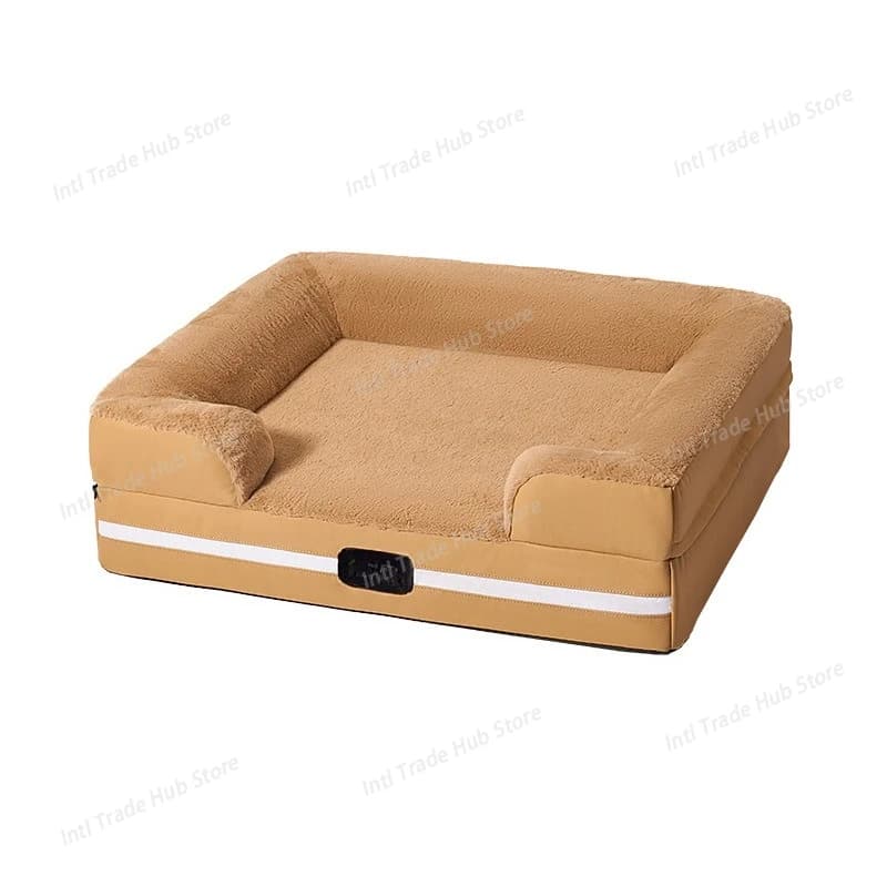 Letto riscaldato per animali domestici Letto termostatico caldo per cani e gatti Cuscino in peluche lavabile Fondo antiscivolo Cavi resistenti alla masticazione a risparmio energetico per l'inverno