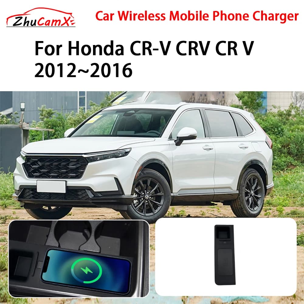Wireless Phone Charger for Car Central Storage Console QI 18W iPhone Fast Charging for Honda CR-V CRV CR V 2012- 2016