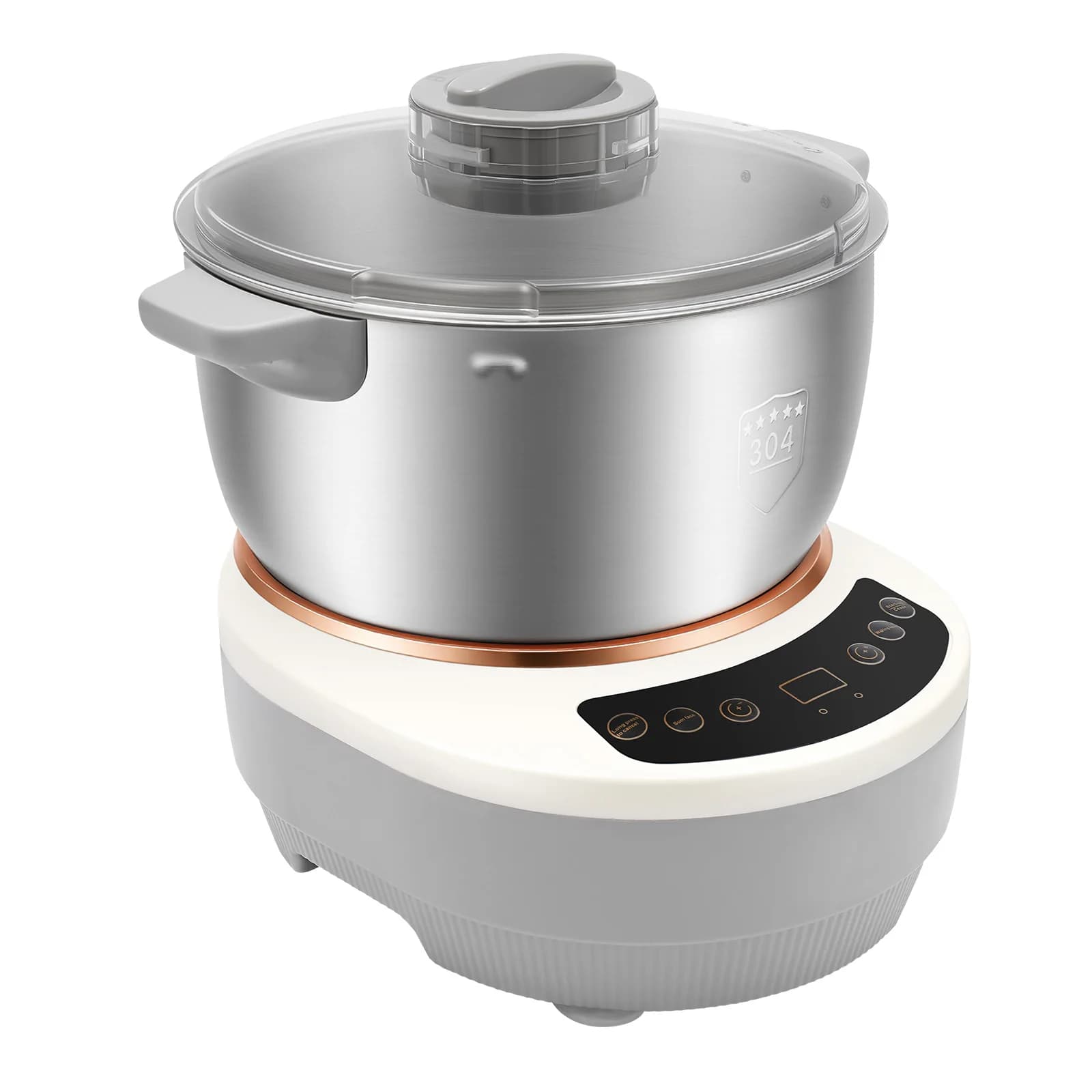 5L Electric Dough Maker, 200W Dough Kneading Machine with Ferment Function, Commercial Home Mixer for Pizza Bread