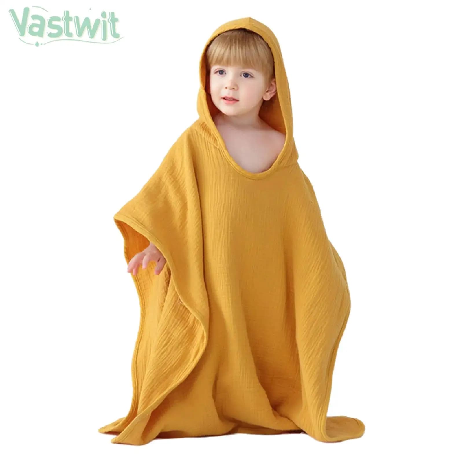 Asciugamano da bagno per neonato in cotone tinta unita con cappuccio, mantella, accappatoio, protezione solare estiva, scialle, coperta per bagno, spiaggia, piscina