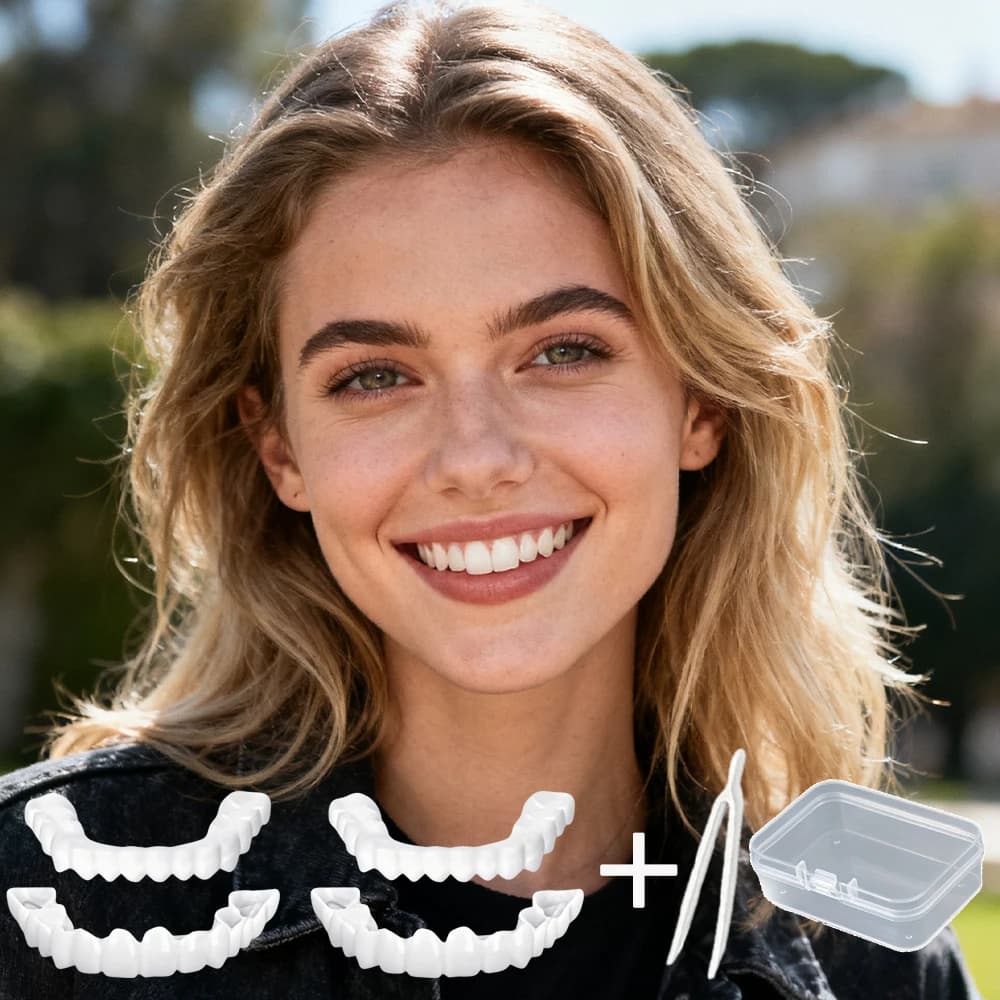 Nuova Soluzione per Denti Gialli: Faccette Sbiancanti Riutilizzabili per un Sorriso Istantaneo e Luminoso in Pochi Secondi H2931