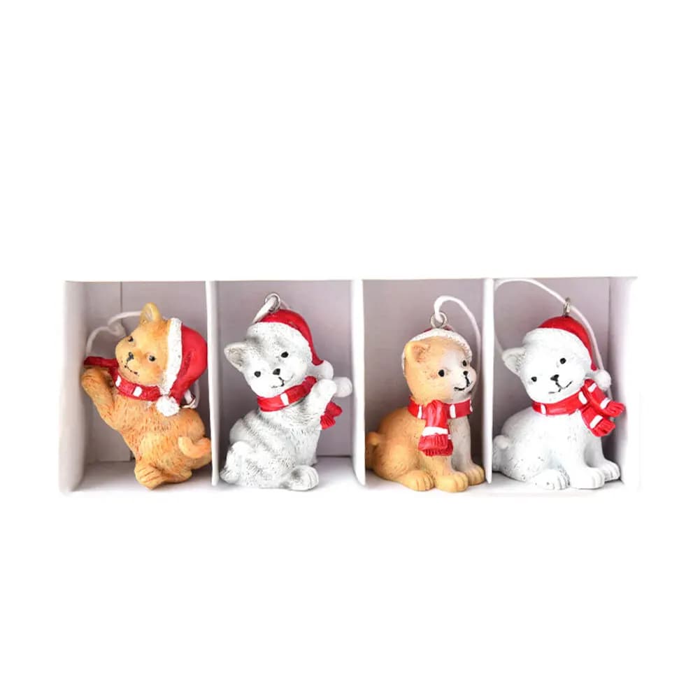 Per l'albero di Natale Tema classico di Natale Decorazioni per l'albero di Natale Affascinanti decorazioni per cani e gatti Pezzo di conversazione