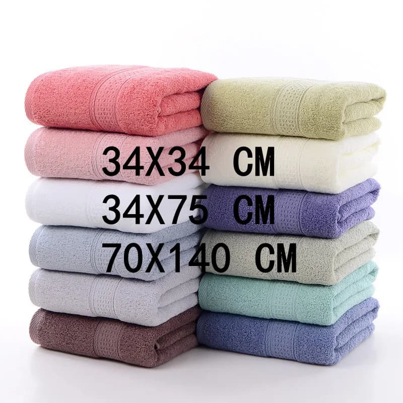 Asciugamano per il viso in cotone 100% assorbente puro per lavare le mani, doccia per capelli, asciugamano in microfibra, bagno, hotel per famiglie