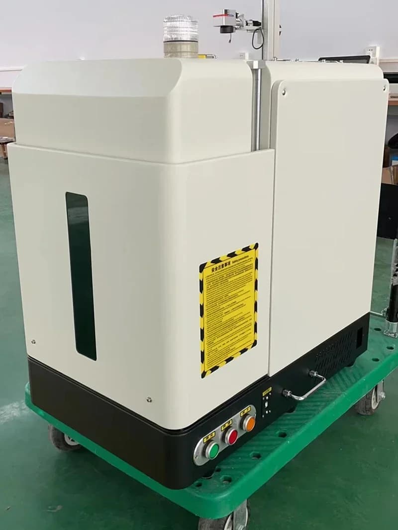 Laser Engraving Machine for Plates and Markers 20W 30W 50W 60W Raycus JPT MOPA with Rotation Axis
