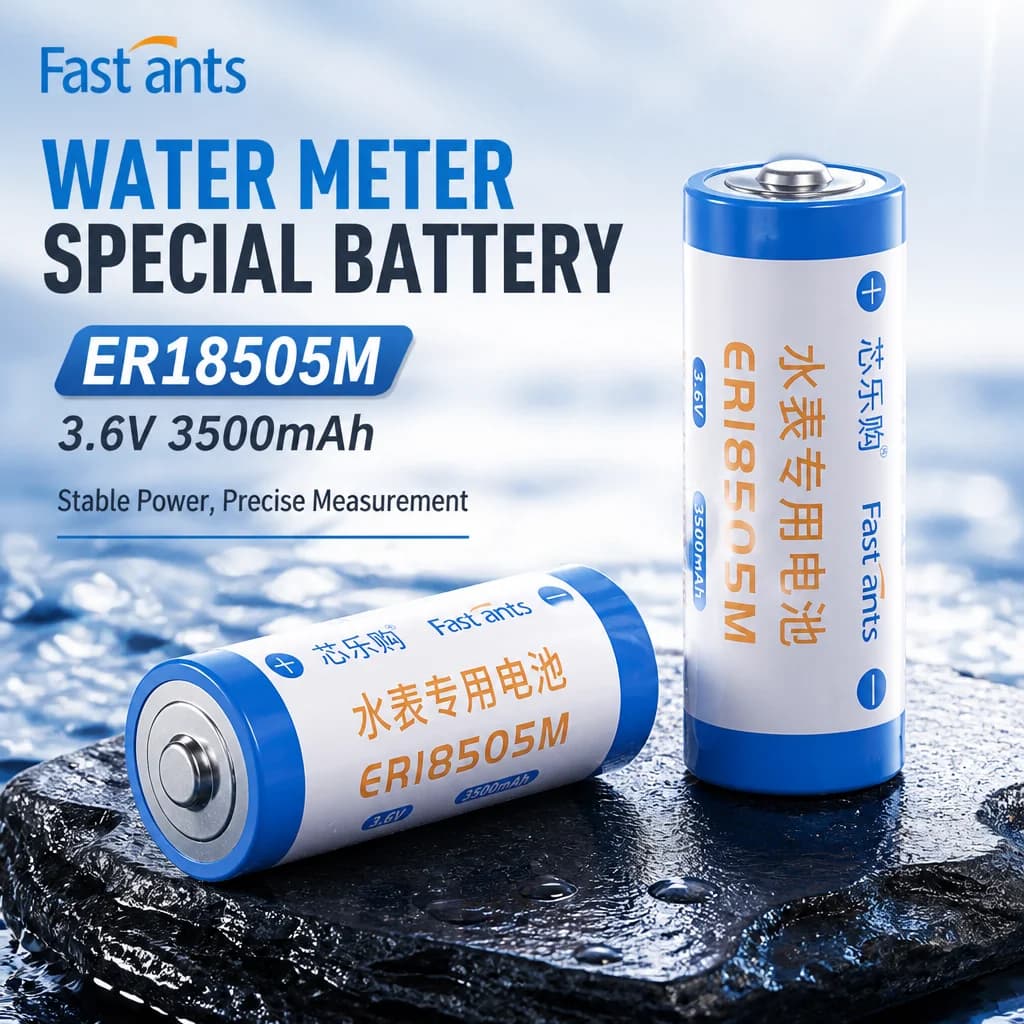10Pcs ER18505M 3.6V Li-SOCl2 Battery With Plug Wide Temp Lithium Cell For Smart Water Gas Meters PLC Temp Detector