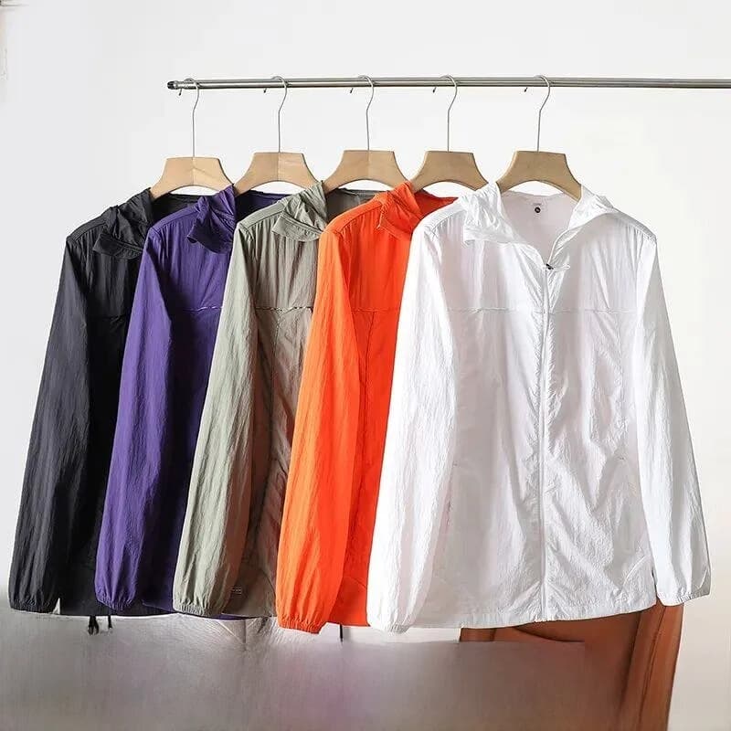 Ultra-Lightweight Quick-Dry Outdoor Commuting Jacket Men's Spring Summer Function Sunscreen Coat Breathable Nylon Fiber Zippe...