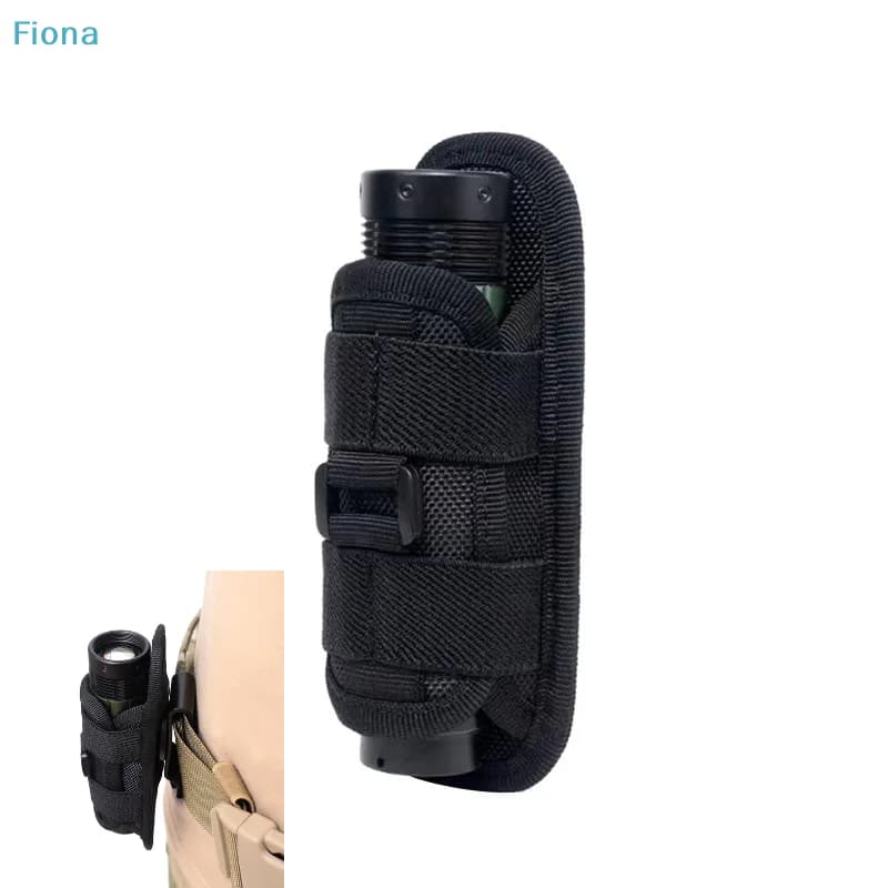 ✔Rotatable Flashlight Holster,Nylon Belt Flashlight Pouch, Universal Flashlight Holder for Tactical Use