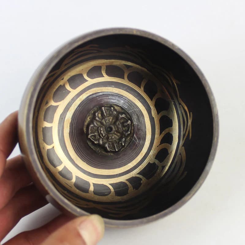 【YA】 Sound Bowl Bell Yoga Meditation Bowl Metal Singing Bowl Striker Chanting Bowl Brass Chime Handicraft Music