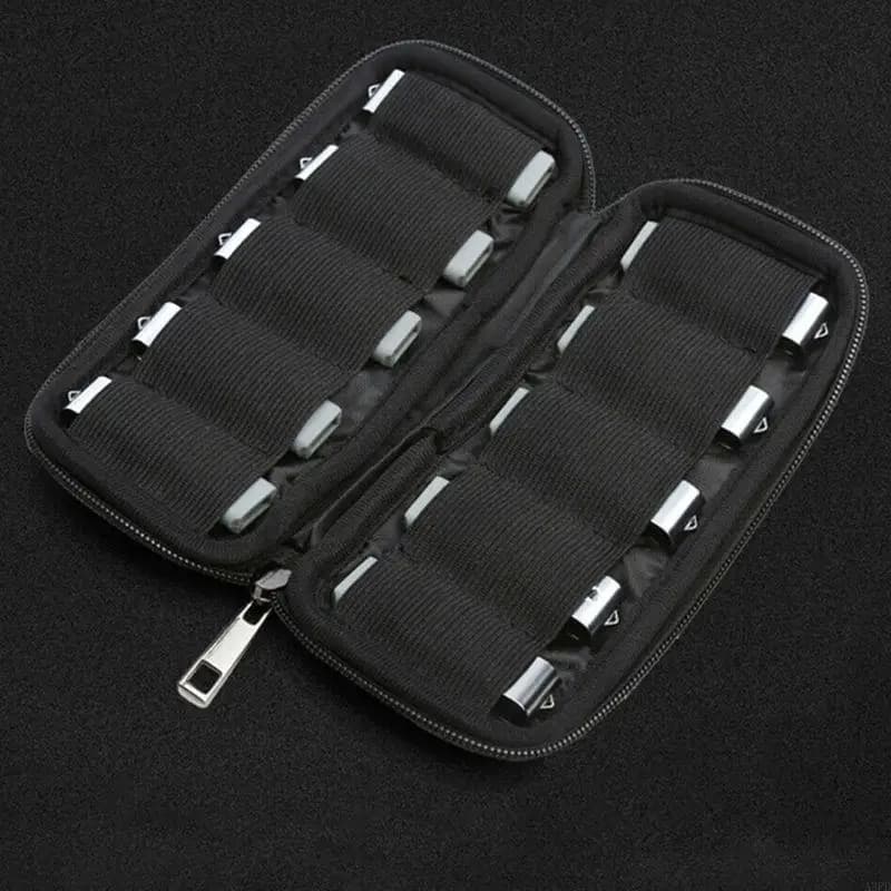 Chiavetta USB per supporto custodia, borsa per accessori elettronici portatili per chiavetta USB 6/10 slot nera (per custodia Onl