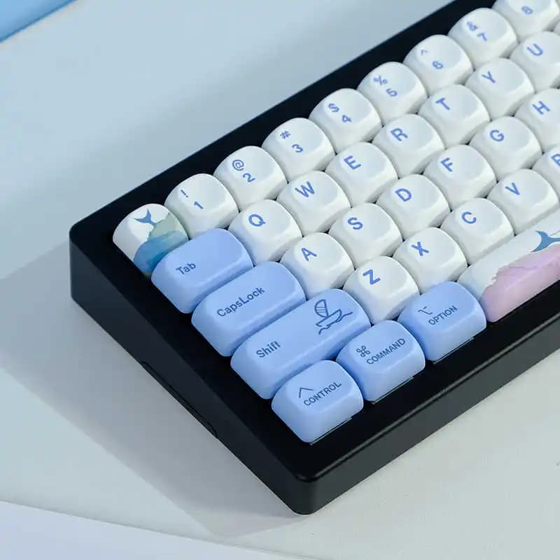 Haiyun KOA Copritasti Ocean Whale PBT Keycap Simile MOA 7U Inglese Coreano Russo 130 Tasti/Set MX Interruttori Per Tastiera Meccanica