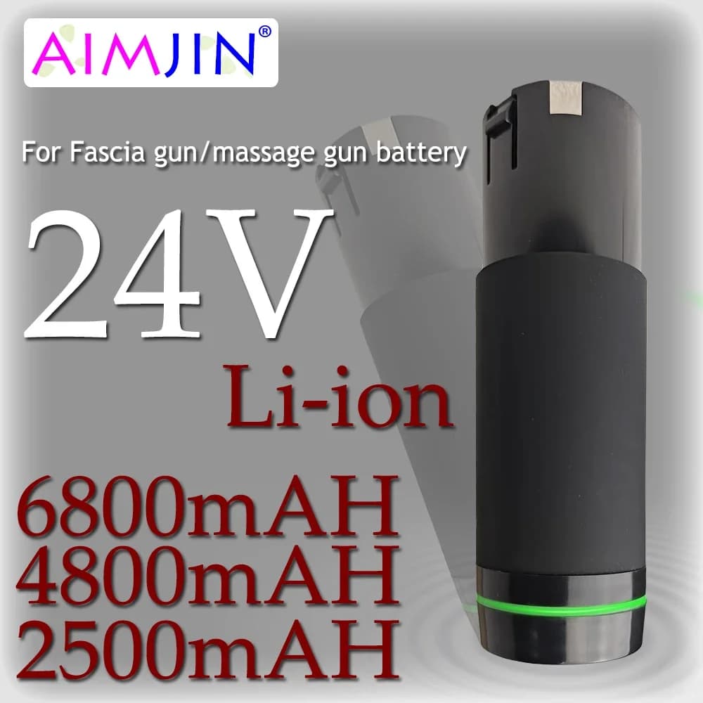 24V 2500/4800/6800mAh rechargeable battery for replacement massage gun