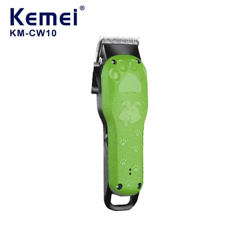 Tagliacapelli elettrico per cani Kemei Km-Cw10 con ricarica USB per animali domestici verde cartone animato